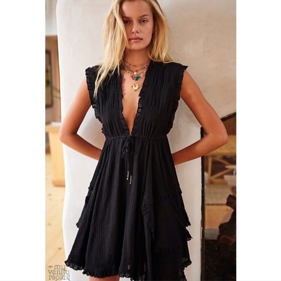 Free People Dresses & Skirts - Free People Antoinette Mini Dress Black Small